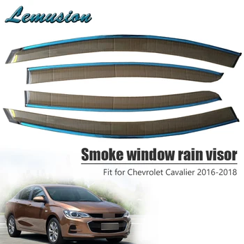 

High Quality 4pcs Smoke Window Rain Visor For Chevrolet Cavalier 2016 2017 2018 Styling Vent Sun Deflectors Guard Accessories
