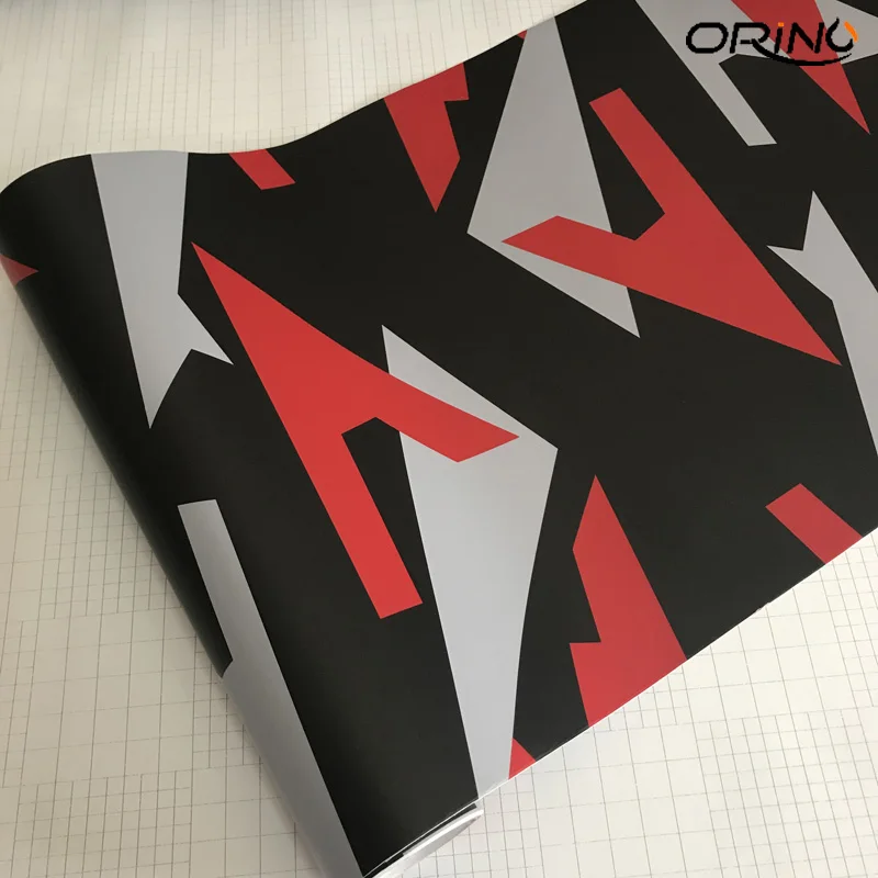 Black Red Grey Vinyl Film-1