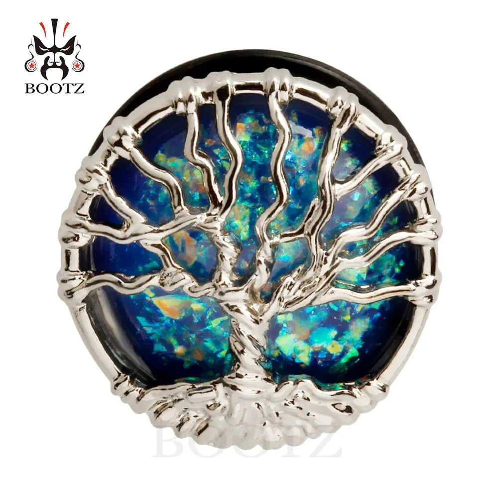 Piercing jewelry Ear piercing jewelry Body piercing jewelry Body jewelry KUBOOZ Ear Plug Tunnels Gauges Piercing Body Jewelry Wishing Tree Stainless Steel Expander Stud Fashion Jewelry 00G 10mm to 25mm