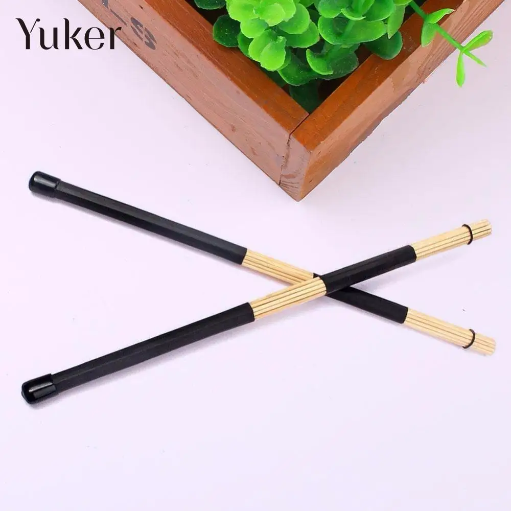 

1 Pair 8A sizes Drum Sticks 40cm Lightweight Bamboo Brushes Bundle Rute Jazz Rod Durable Practical Drumsticks wood Accessories