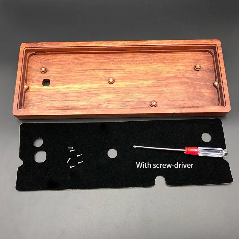  GH60 Keyboard Wood Case PCB Board Position Plate Satellite Axis And Walnut Wood Wrist Rest For Full