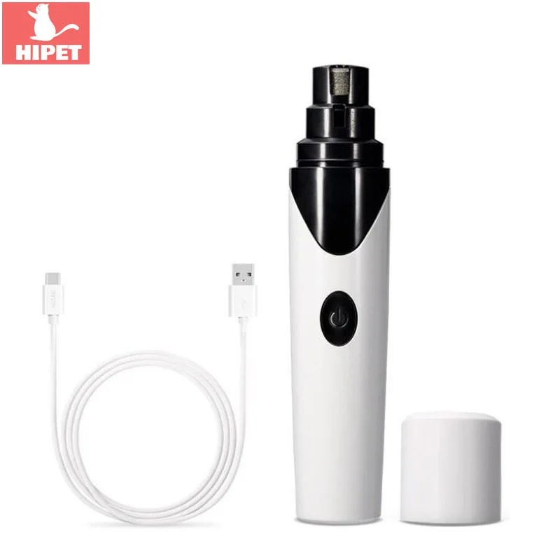 

HIPET Electric Pet Nail Grinder For Dogs Cat Grooming USB Charging Mute Automatic Paws Clipper Trimmer Pets Nail Care Tools