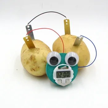 

DIY science small production toys potatoes power generation band smiling doll science exploration toys free shipping
