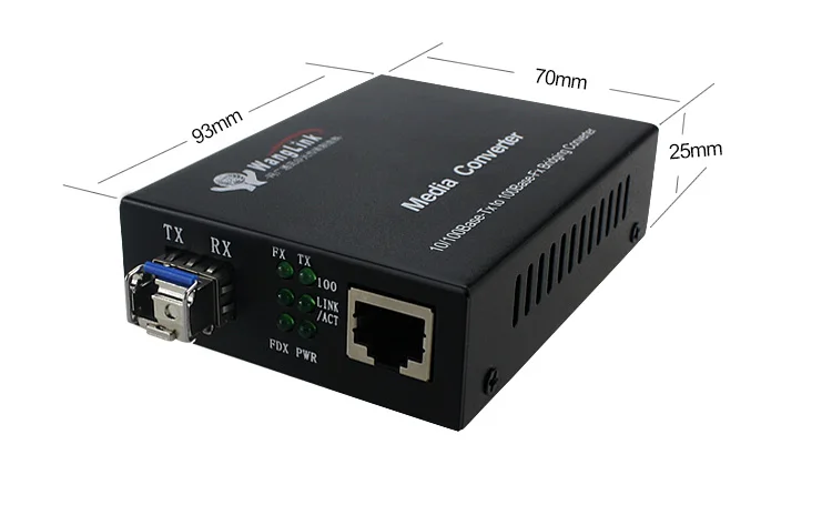 1 пара 10/100 м один режим 1310nm/1550nm 20 Одиночное Волокно разъем LC Ethernet Media Converter трансивер LC