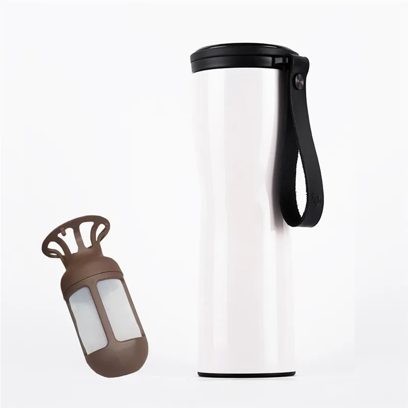 Xiaomi термосы Moka умная Вакуумная бутылка кофе термос сенсорный температурный дисплей Нержавеющая сталь кофе изоляционная чашка - Цвет: White(black lid)