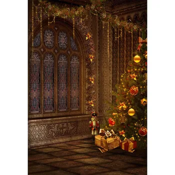 

Retro Photography Background Christmas Party Beautiful Christmas Tree Newborn Backdrops For Photo Studio