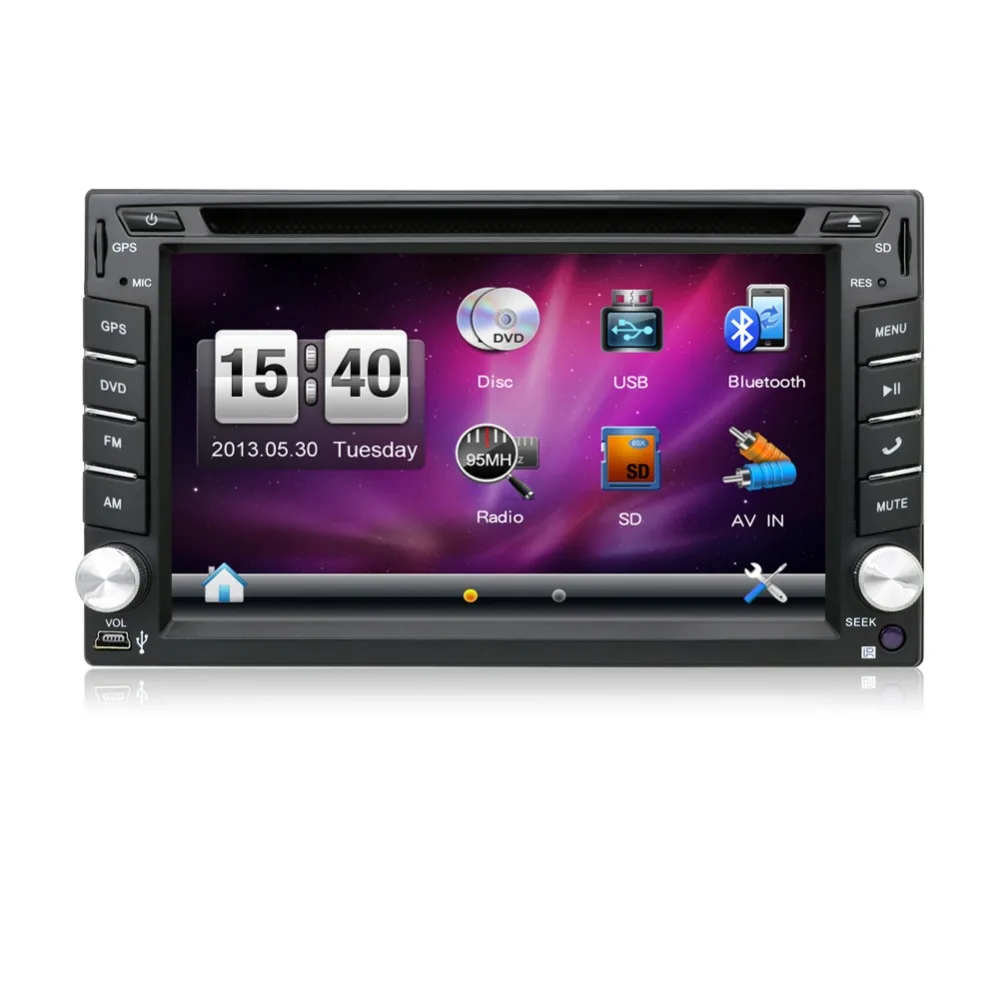 Камера заднего вида 6 2 &quot2 Din Автомобильный gps навигатор стерео dvd плеер Bluetooth iPod