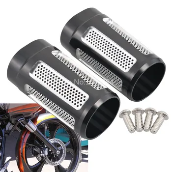 

Black Dense Holes Slider Fork Boot Cover For Harley Touring Trike FLHT FLHR 1986-2013