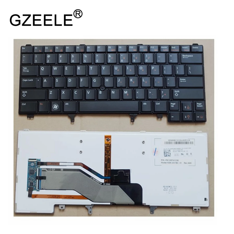GZEELE для Dell Latitude E5420 E5420M E5430 E6220 E6230 E6320 E6330 клавиатура раскладка США черный цвет с подсветкой Клавиатура для ноутбука