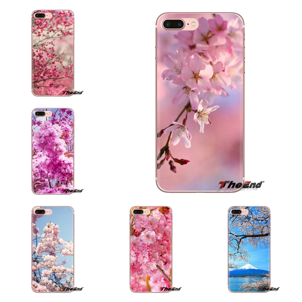 For Sony Xperia Z Z1 Z2 Z3 Z5 compact M2 M4 M5 C4 E3 T3 XA Huawei Mate 7 8 Y3II Soft Transparent Shell Covers Sakura Wallpapers |