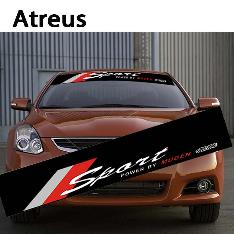 Спортивные наклейки на лобовое стекло автомобиля Atreus для Nissan qashqai Citroen c4 c5 c3 Chevrolet
