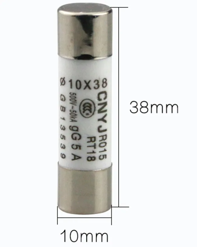 5 шт. 10*38 плавкие Керамика предохранитель 10x38 мм Предохранитель 380V 500V 0.5A 1A 2A 5A 6A 10A 16A 20A 25A 32A RO15 RT18 RT14
