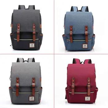 

HOBBAGGO Vintage Men Women Canvas Backpacks Large New Fashion Backpack For Unisex Teenage Girls School Bags 88 New