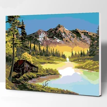 Безрамное изображение Alps DIY картина по номерам Современная Настенная живопись ручная роспись маслом на холсте для домашнего декора