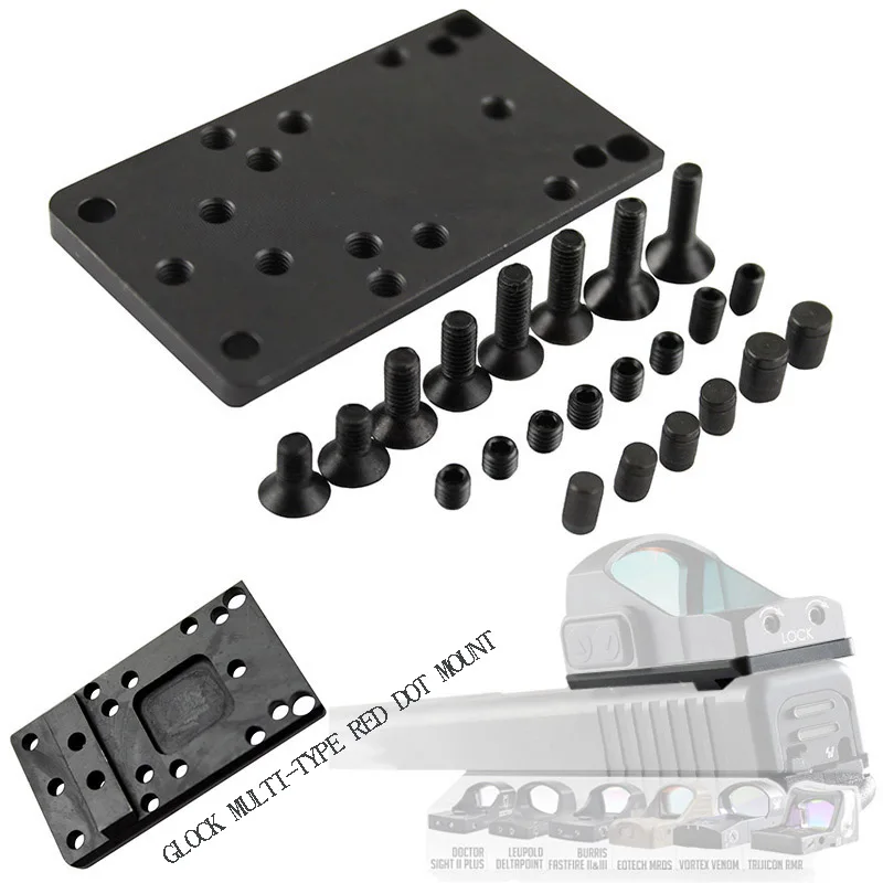 

Hot Sale Glock Rear Sight Plate Base Mount Fit For Universal Red Dot Sight Hunting Accessorie