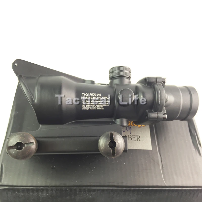 2016 Hunting Optical Sight With 4 x32 Normally On Small Optical Fiber Mirror Green Light Riflescope