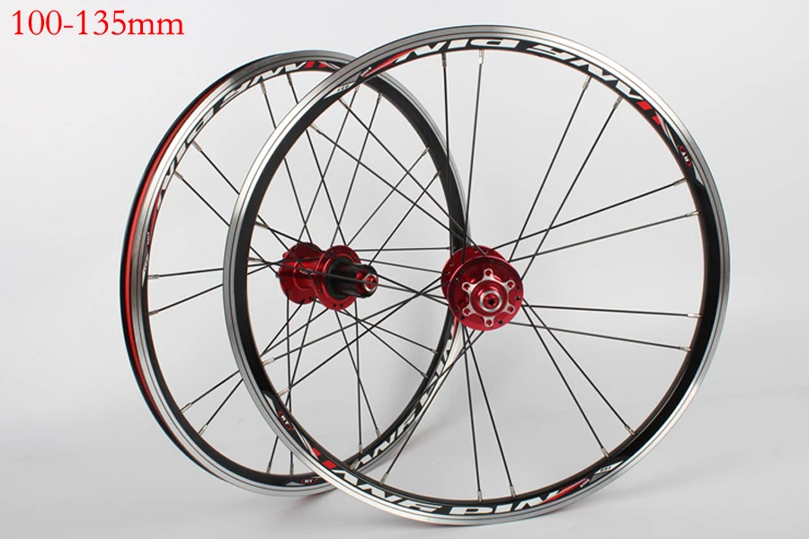 Cheap 2017 New 20 Inch Bicycle  406 V Brake Wheels Ultra Light Aluminum Alloy Bike 451 Disc brak Wheels Folding Bicycle Wheel Parts 12