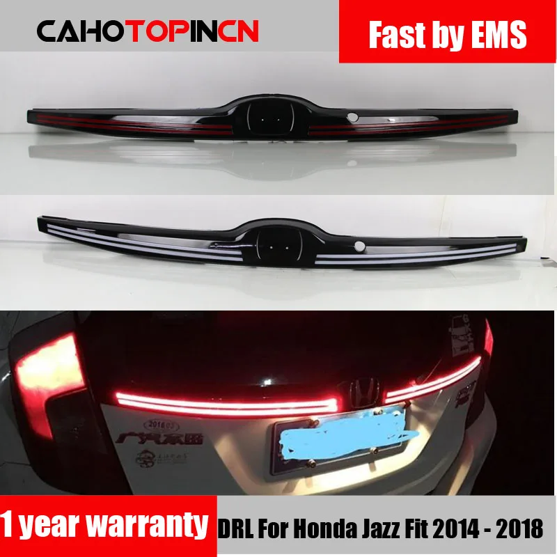 

Car Styling taillight tail lights for Honda Jazz Fit 2014 - 2018 Rear fog Lamp DRL + dynamic Turn Signal + Brake light
