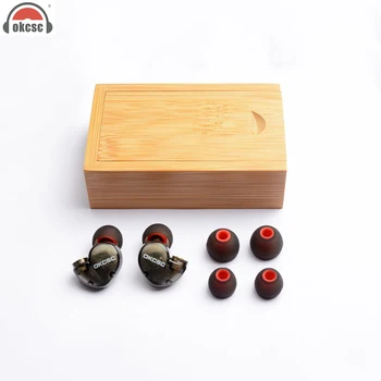 

OKCSCS Dynamic Hybrid Earphones 1BA 1DD Two Units Headset HIFi DIY Custom Made Balanced Earplug With MMCX Interface Cable