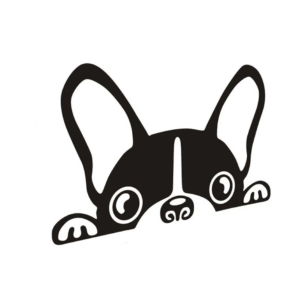 

Popular Funny Cute Dog Waterproof Car Sticker Super Cool Car styling Decal Wall 15cm*10cm Vehicle Sticker #0508