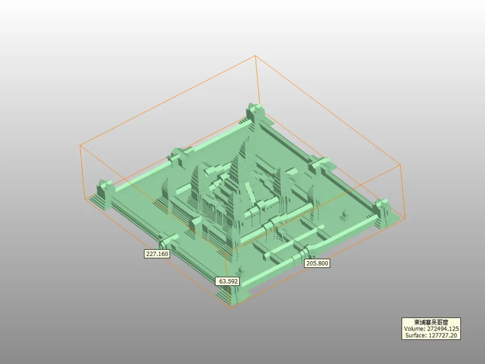 Модель 3D STL для фрезерного станка с ЧПУ Камбоджийская модель Angkor ват файл 4 19 м|stl