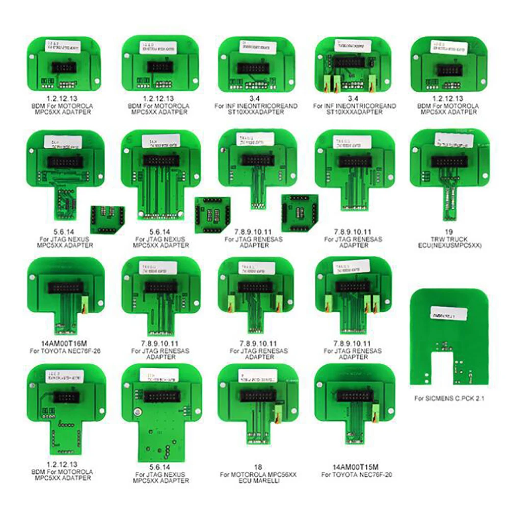 

22pcs Car Professional Auto Use Durable Diagnostic Tool Code Reader Probe Chip Adjust Scanner Adapter Parts For Trasdata Ktag