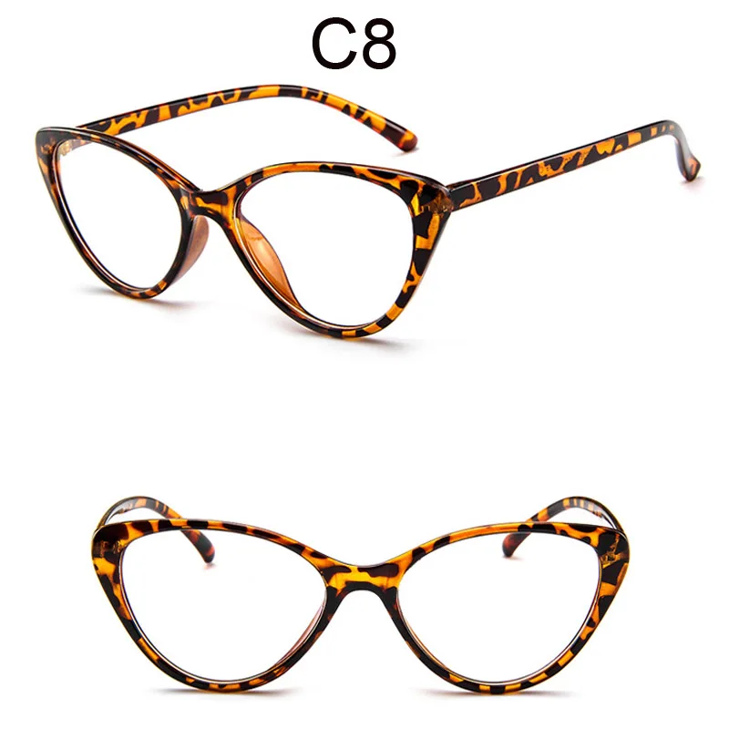 Кошачий глаз, прозрачные очки для женщин, новинка, близорукость, оправа очков, поддельные очки, Ретро стиль, ультра-светильник, прозрачные очки