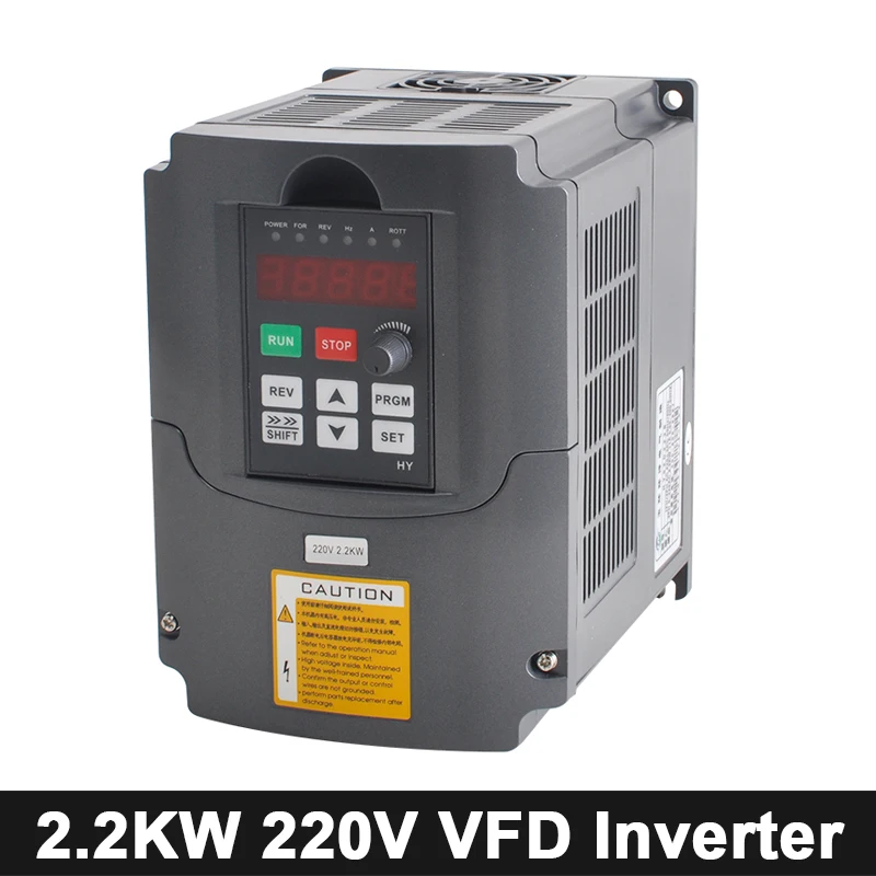 

CNC 2.2kw Inverter VFD Variable Frequency Converter 110V/220V/380V AC/DC Inverter Speed Control For Spindle Motor Engraving Tool