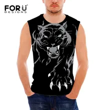 FORUDESIGNS/Новинка, майка для спортзала, мужской жилет, тени, леопард, летняя мужская одежда, свободные рубашки для фитнеса, бодибилдинга, майка