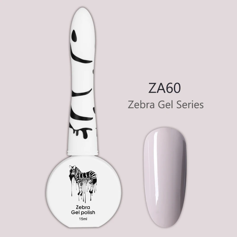 Гель лак ELSA Зебра 15 мл 72 плотных стойких оттенка для маникюра УФ гель на длительный срок - Цвет: ZA60