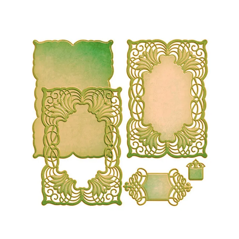 Ufurty Cutting Dies Pierced Flower frame Steel Embossing Template Metal