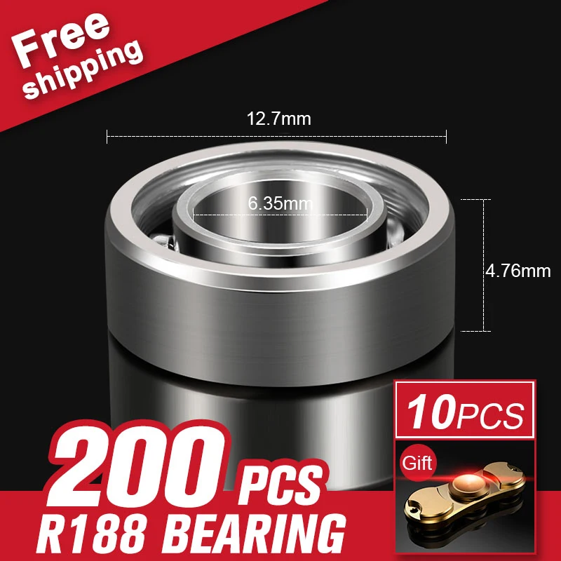 

200pcs R188 Bearing For EDC Hand Spinner Autism And ADHD Fidget Spinner Rotation Time Long Spinning Top Toy Accessories