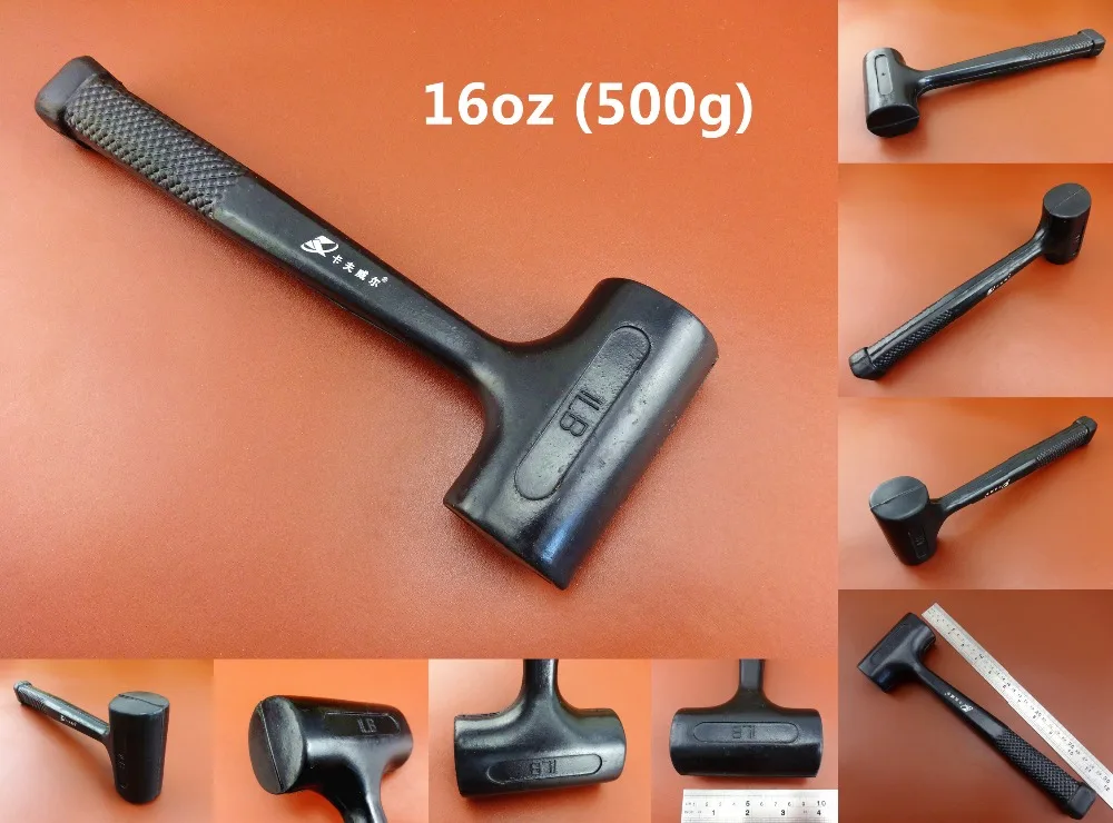 

1pc Leather Craft Dead Blow Rubber Hammer Mallet Metalworking Installation Tool 500g (16oz) Chisel Punch Cutter NEW