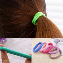 50 шт./лот Галстуки для волос карамельный цвет бесшовные эластичные веревки девочки ленты для волос Детские аксессуары для укладки волос