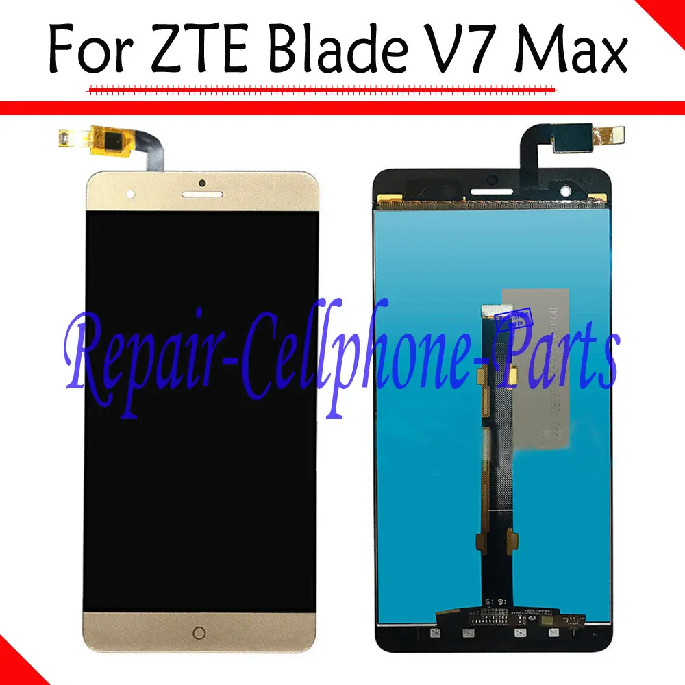 

Gold 100% New Full LCD DIsplay + Touch Screen Digitizer Assembly Replacement For ZTE Blade V7 Max Free Shipping + Tracking