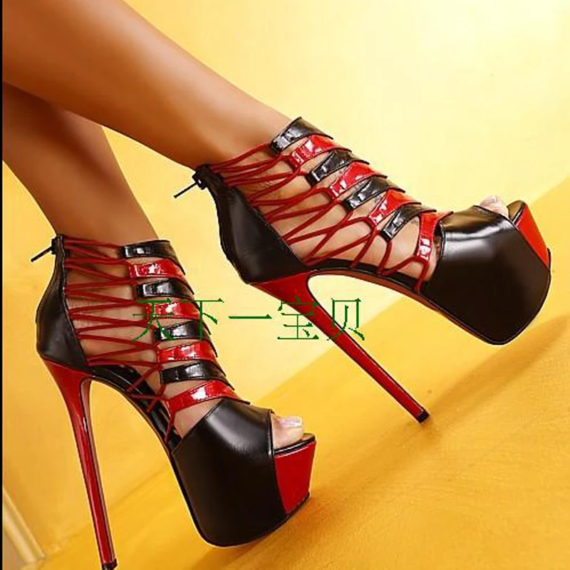 Scarpe di Marca di lusso Donne Rosso Piattaforma Scarpe Sexy Tacco Alto