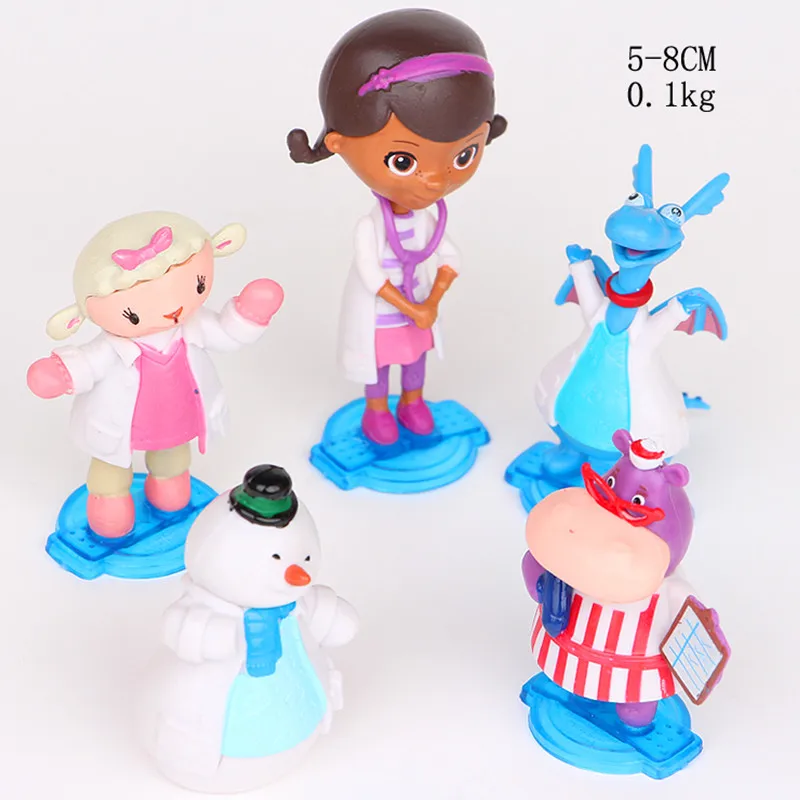 Dottie Снеговик Халли Бегемот McStuffins Lambie овечка фигурка Doc Mcstuffins проверить детские