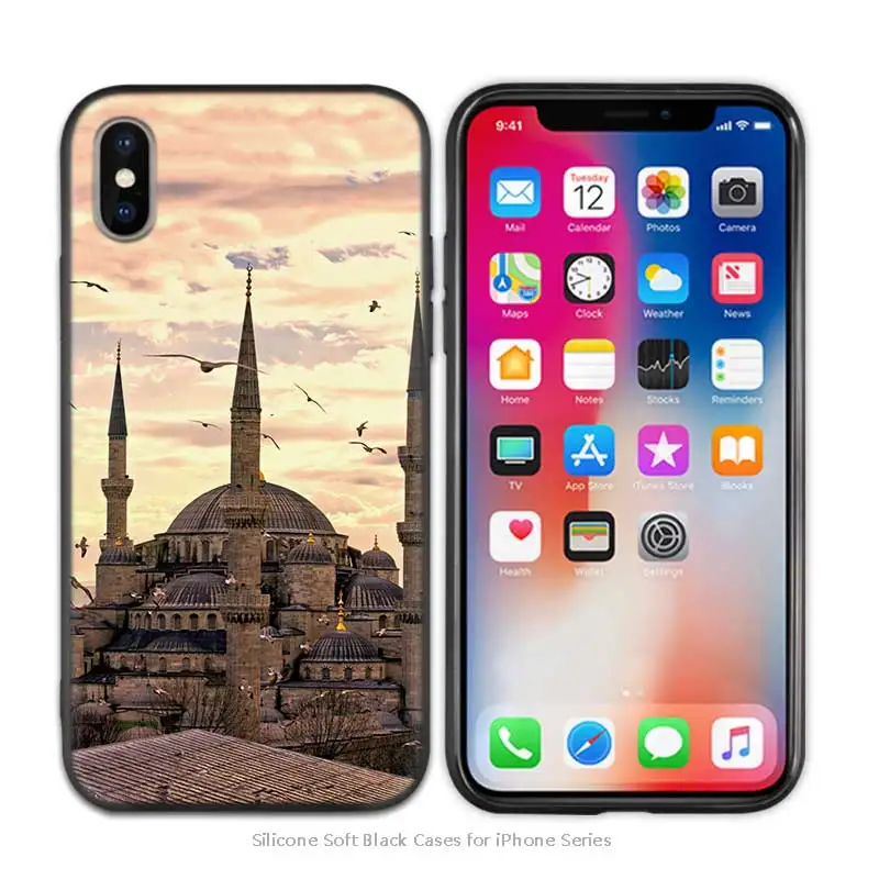 Turkey Turkish Flag Black Scrub Anti-knock TPU Silicone Case Cover for iPhone X XS XR XS 11 11Pro Max 7 8 6 6S 5 5S SE Plus - Цвет: A012