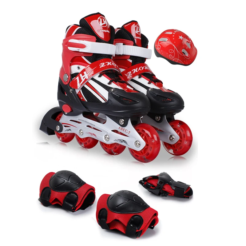 2018 NEW Teenagers Children Inline Skate Roller Skating Shoes Helmet