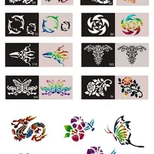 50 шт трафареты для татуировки смешанные листы для дизайна трафареты для рисования тела Аэрограф Для блесток тату комплект