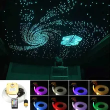 Звук активный 16 Вт мерцание RGBW волоконно-оптический звездное небо потолочный комплект 430 нитей*(0,75+ 1+ 1,5 мм)* 3/4 м музыкальный светодиодный волоконно-оптический