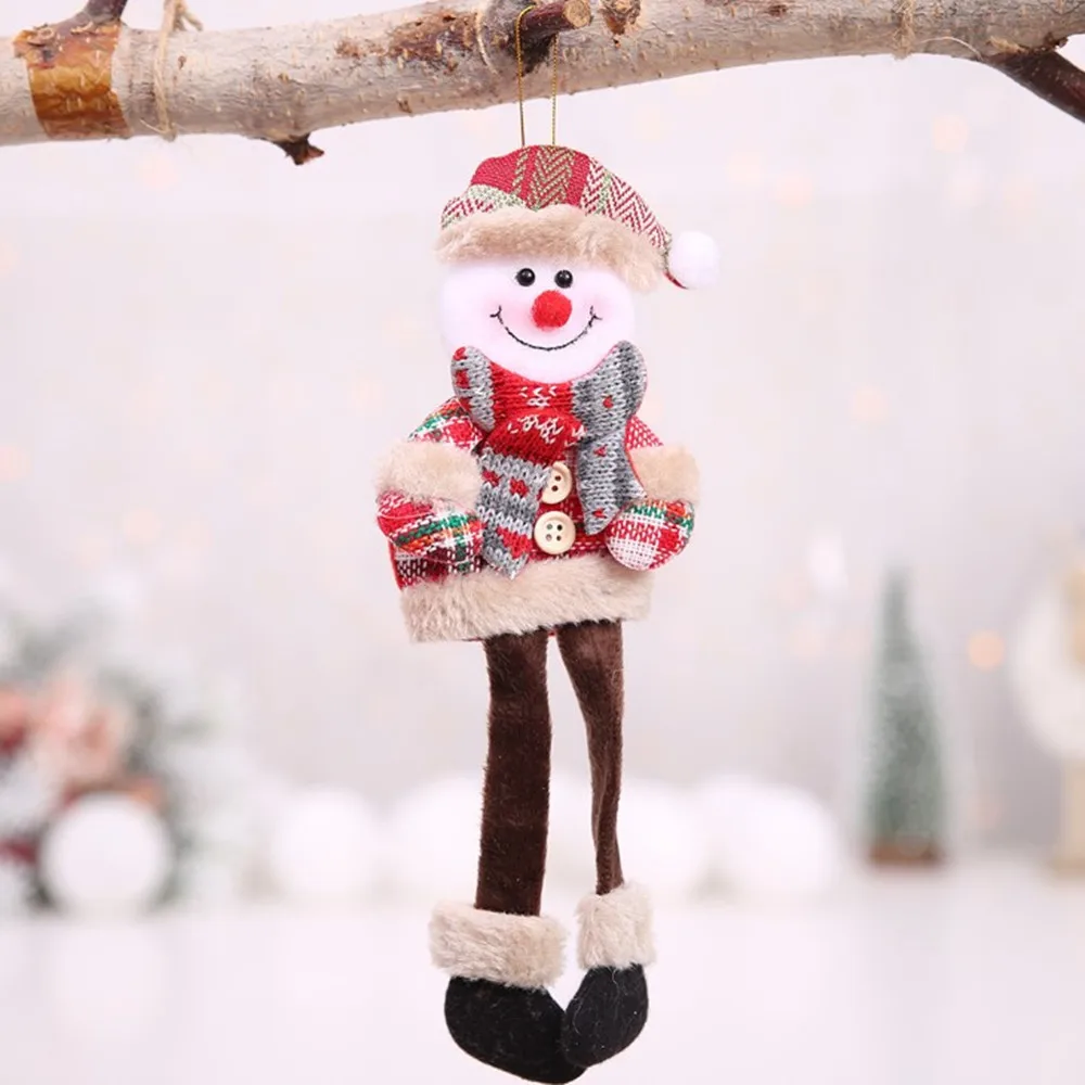 Snowman Лось Санта Клаус Рождественская елка украшения орнамент с рождественской елкой настенный дверной подвесной кулон рождественские украшения для дома около года - Цвет: Snowman