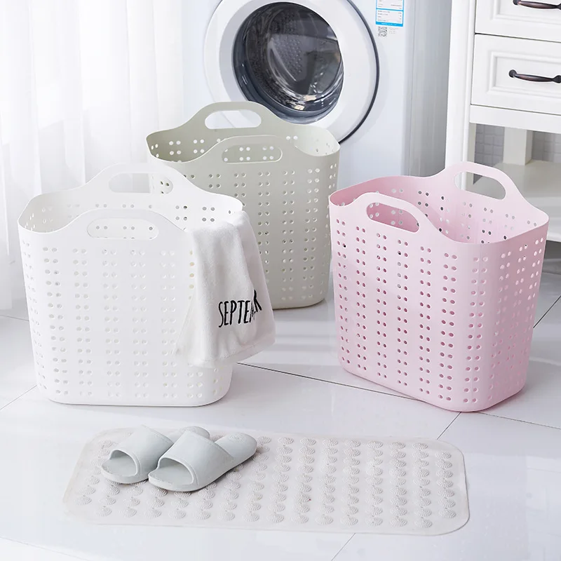 البلاستيك المحمولة سلة تخزين ملابس لغسل متعددة وظيفة المنزل الحمام شرفة الطفل الغسيل الأطفال لعبة تعوق