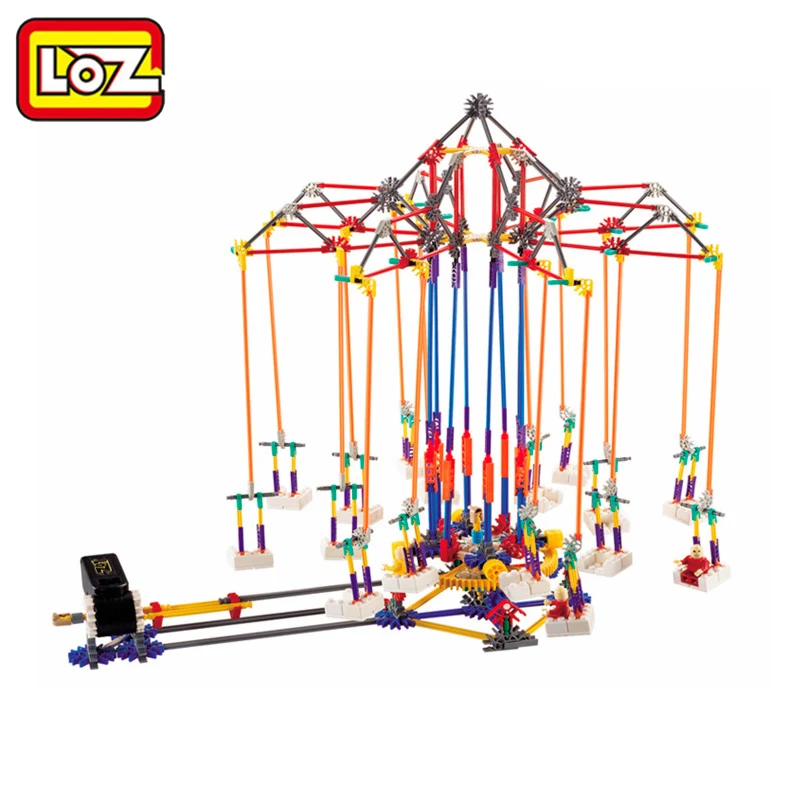 LOZ 2025 Toys Bricks Motor Building Block Whirlwind Chairs Model