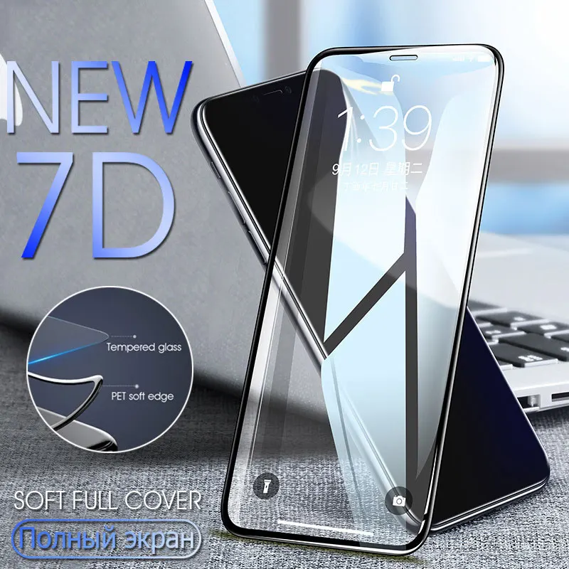 

99D Protective Tempered Glass On The For iPhone 6 6s 7 8 Plus X 10 Glass Screen Protector Film Edge Curved For iPhone XR XS MAX