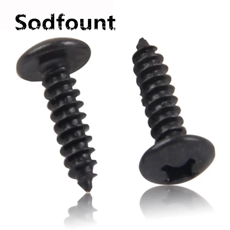 

100pcs phillips truss self-tapping screws M4 TA Black electronic screws