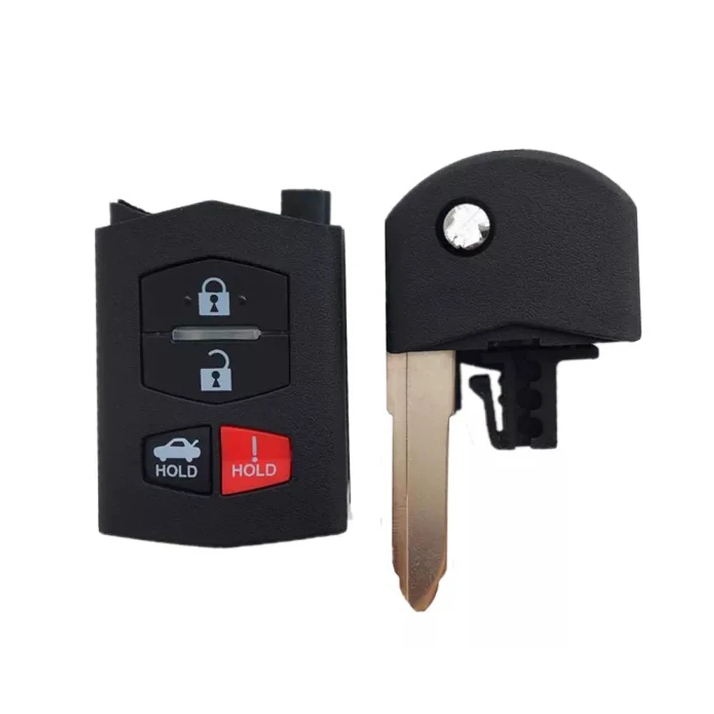 JEAZEA New 4 Button Folding Remote Control Keyless Key Shell Case Fob Housing for Mazda 3 6 2010 -2012 For MX-5 Miata 2006 2007 - 2012-3