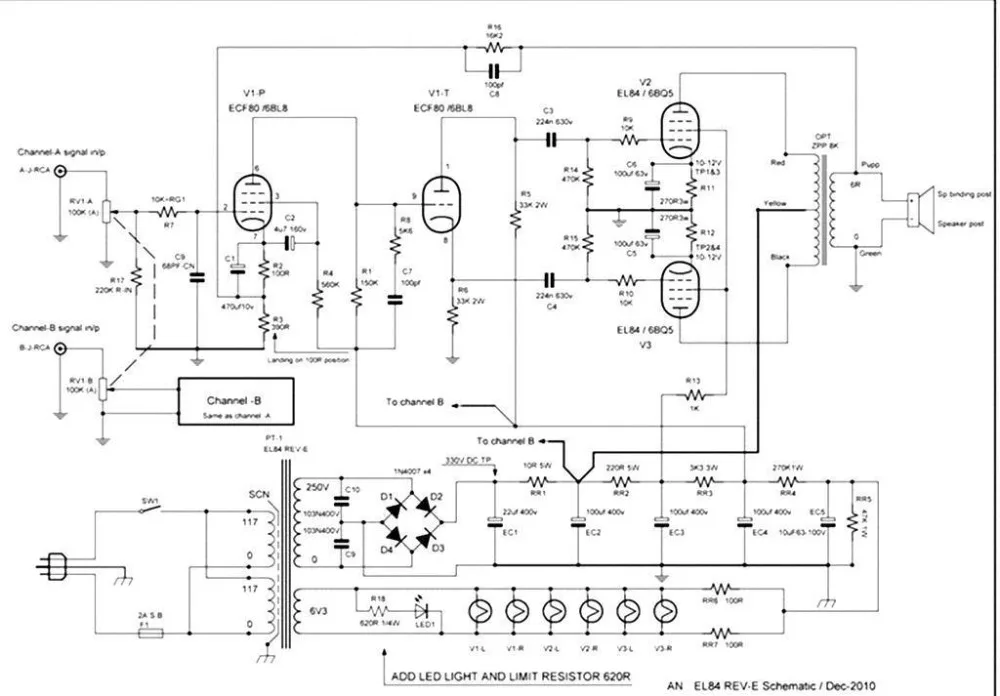 Nobsound Hi-End стерео Push-Pull EL84 вакуумный ламповый усилитель PCB DIY Kit Ref аудио Примечание ПП плата