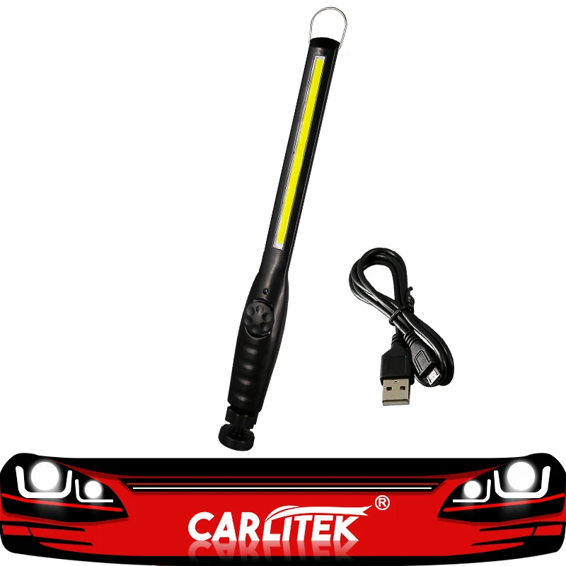 

CARLitek USB Rechargeable Portable Led Flashlight Inspection Light COB Working Bar Flexible Torch Car Repair Lights Lamp