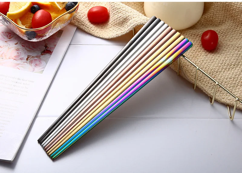 Rose gold chopsticks  (7)